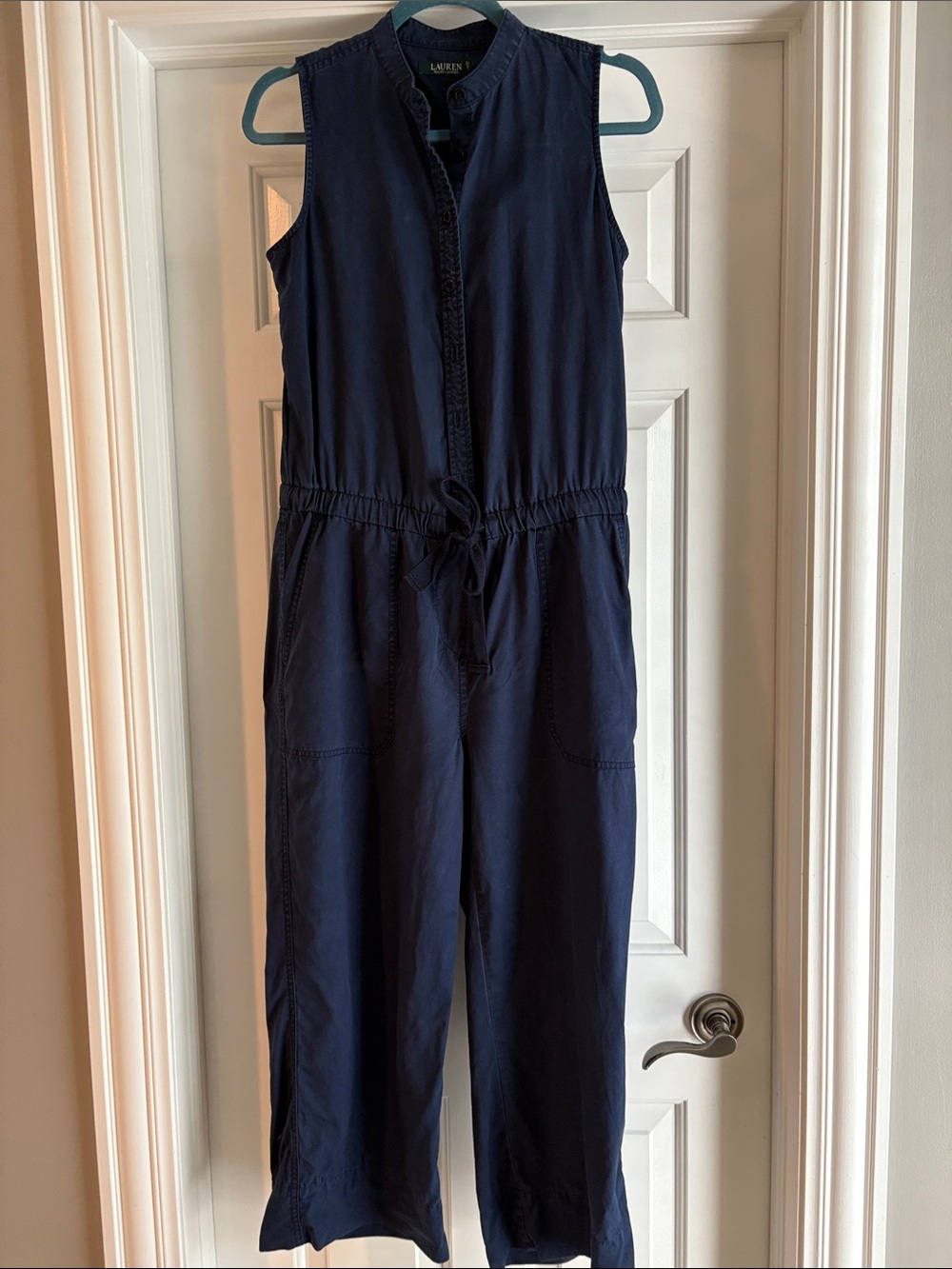 Feather Light Lauren Ralph Lauren Navy Sleeveless Jumpsuit - Your Summer Go-To!